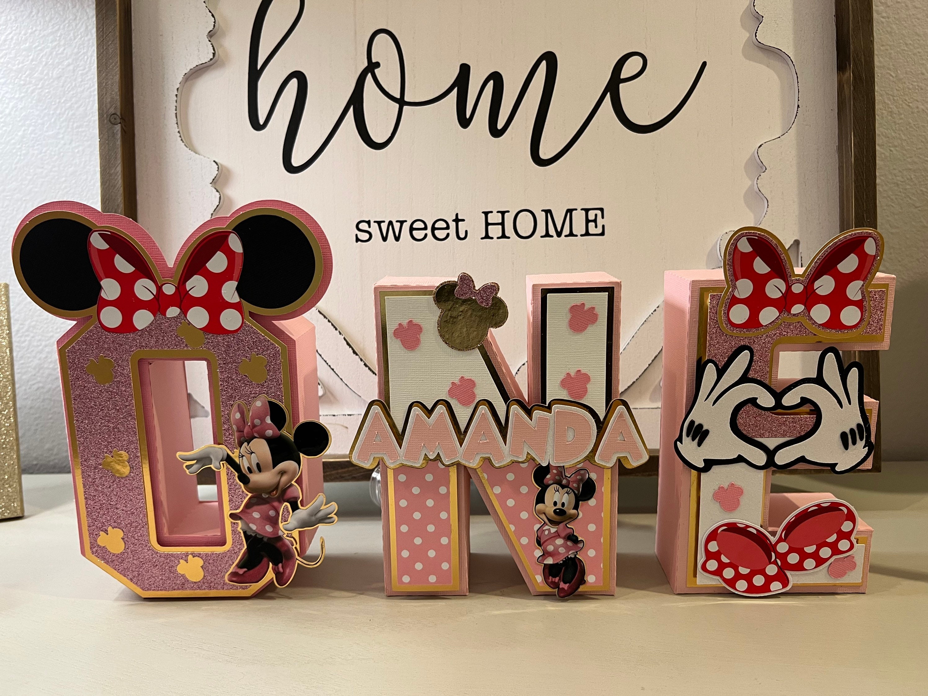 Minnie Mouse Party Decor 3d Letter3d Number Minnie Mouse 3d 