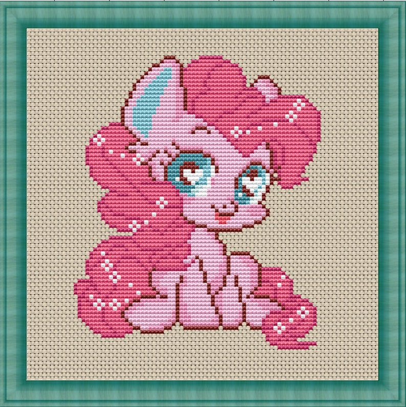 Pinkie Pie Cross Stitch My Little Pony Cross Stitch Pinkie Etsy