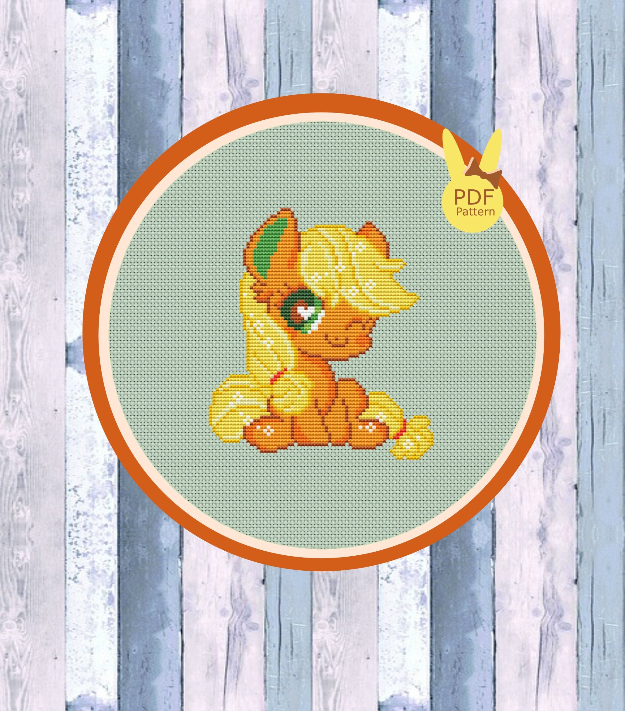Applejack Cross Stitch My Little Pony Cross stitch pattern Etsy