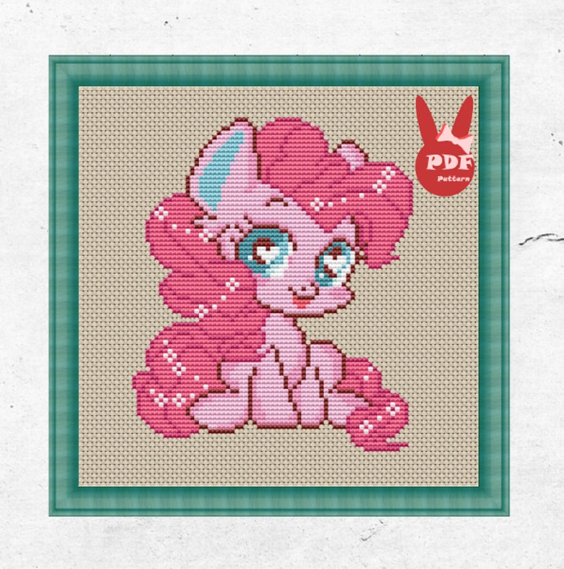 Pinkie Pie Cross Stitch My Little Pony Cross Stitch Pinkie Etsy