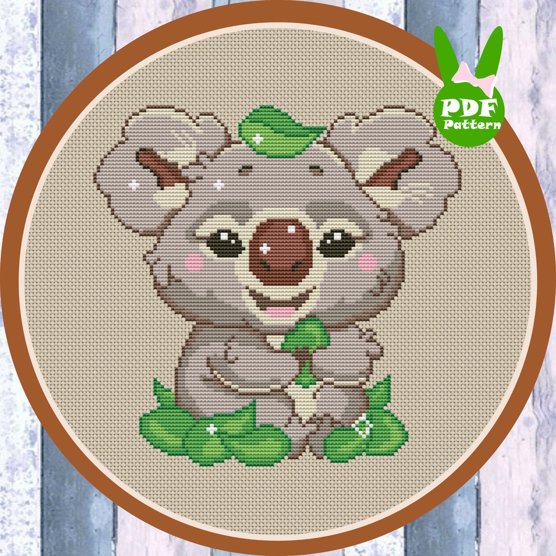 Koala cross stitch Koala Bear cross stitch pattern Animals | Etsy