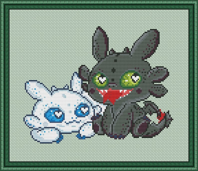 How to Train Your Dragon cross stitch Baby cross stitch Etsy
