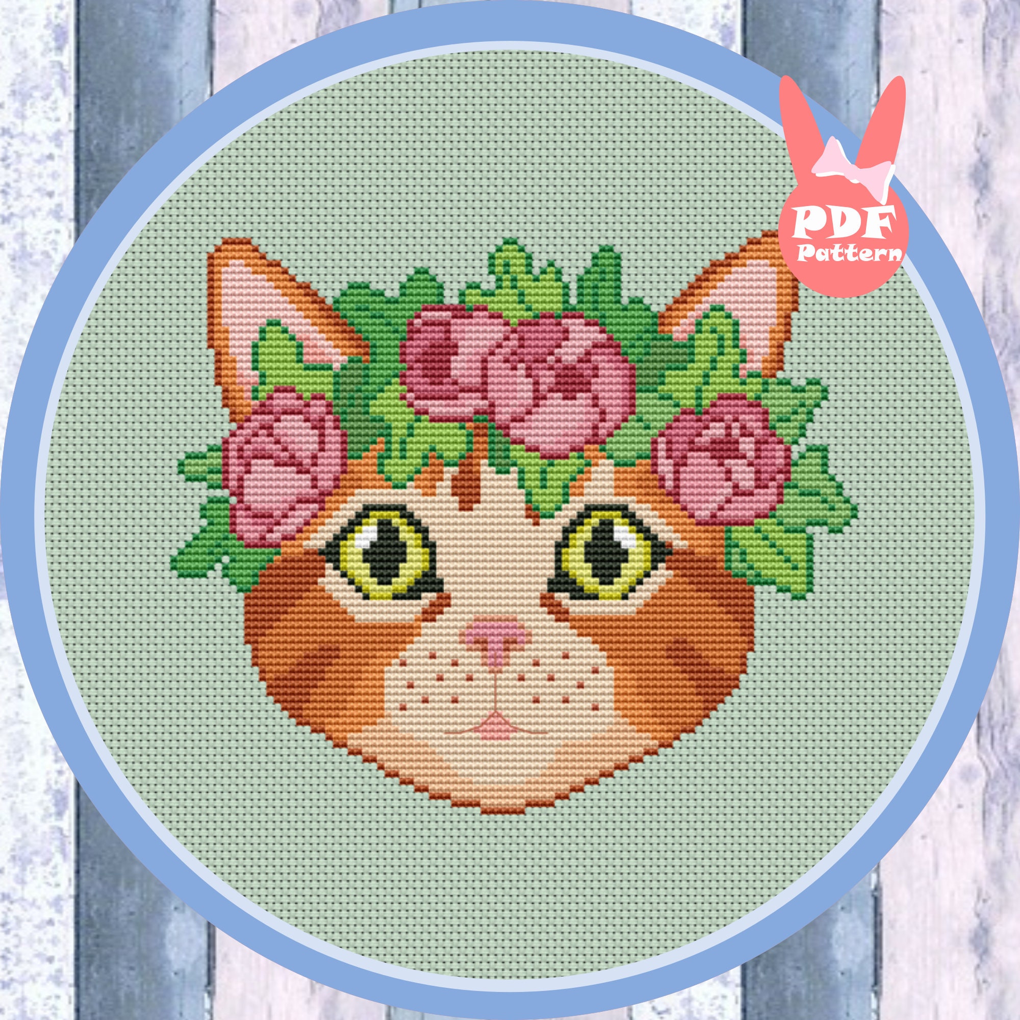 Сute cat cross stitch cat cross stitch ornament cat cross Etsy