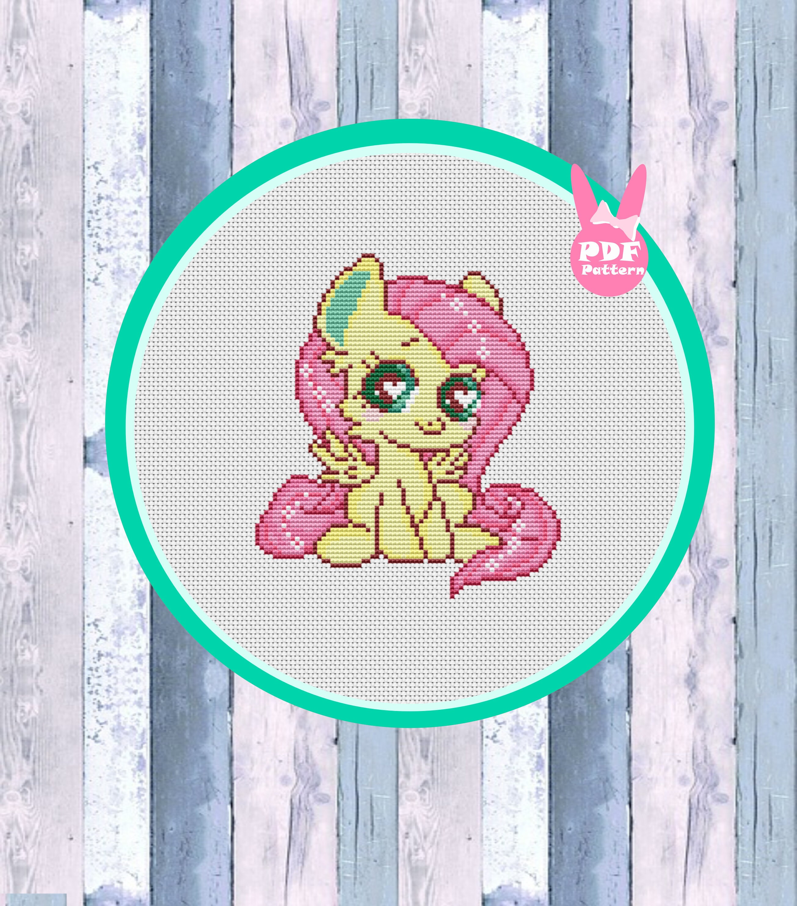 Fluttershy cross stitch pattern My Little Pony cross stitch Etsy