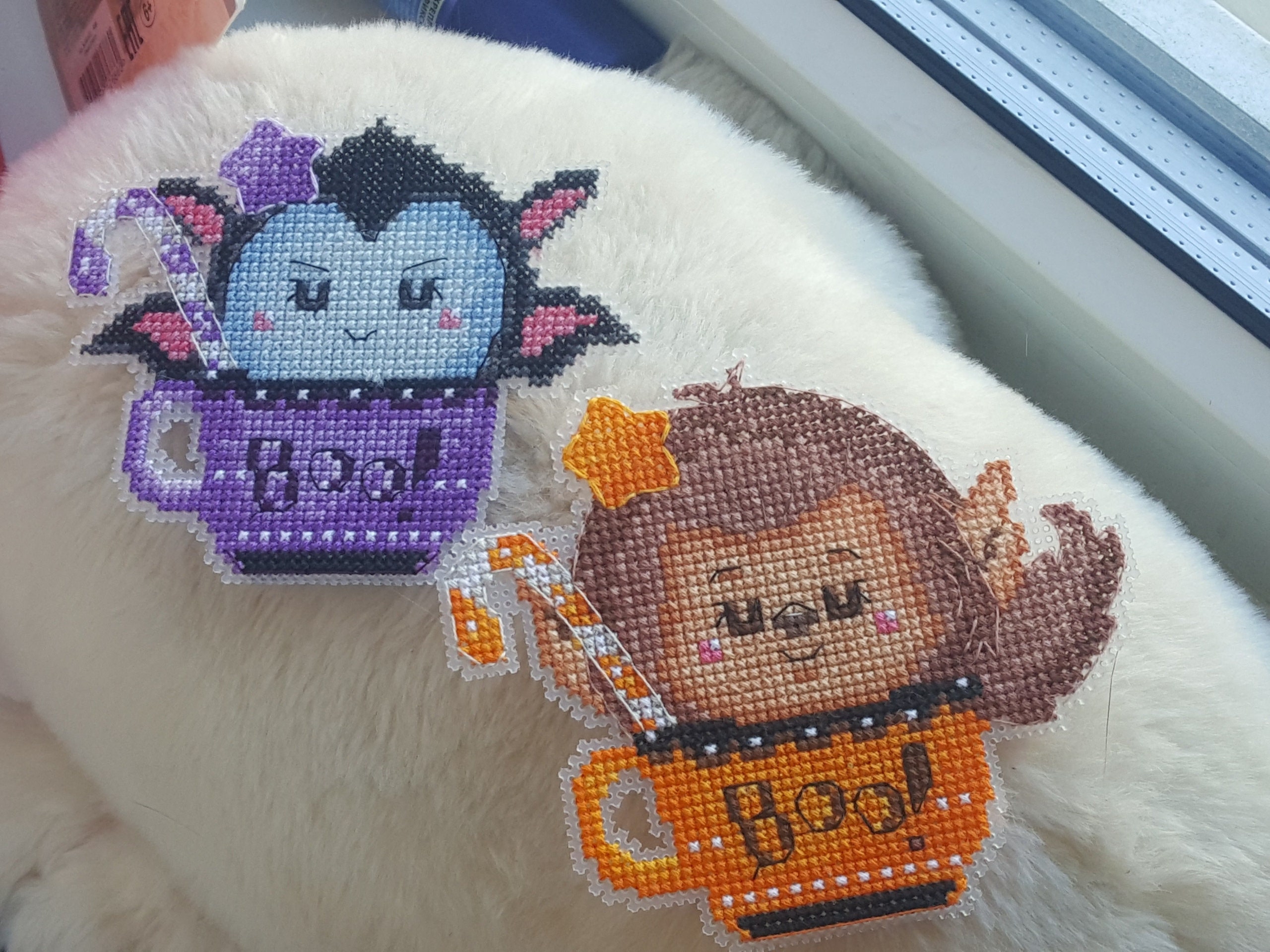 Vampire Halloween cross stitch pattern kawaii cross stitch Etsy