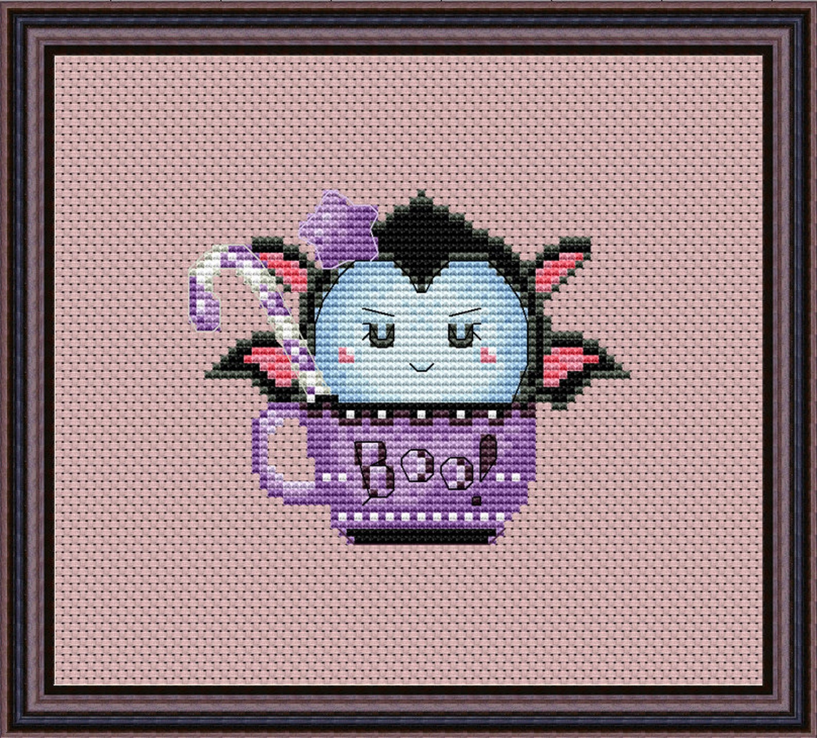 Vampire Halloween cross stitch pattern PDF Instant download Etsy