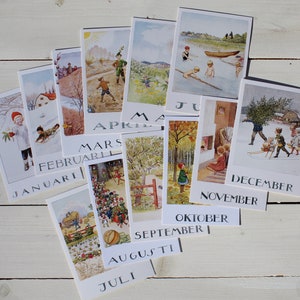 Beskow monthly cards Waldorf seasonal table