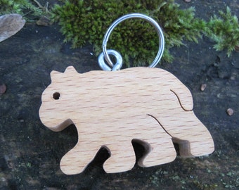 Keychain bear, key pendant, animal pendant, pocket builder,