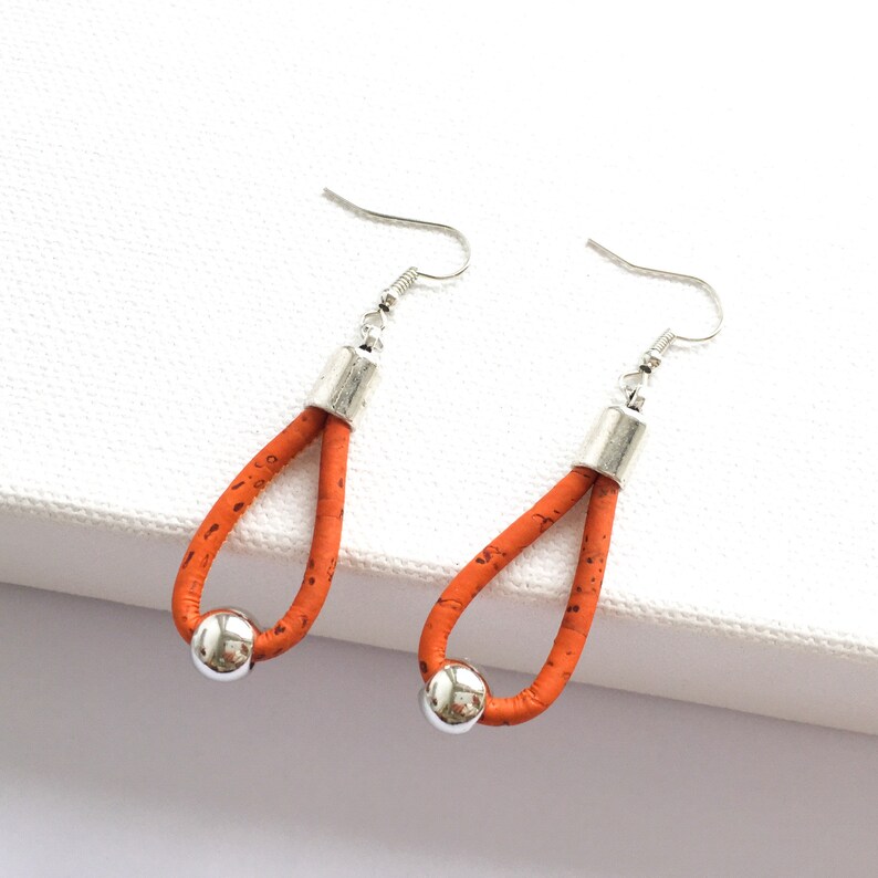 Portuguese Cork EARRINGS, Vegan Cork Jewelry, Eco Friendly Gifts for Women, Portugal Jewelry