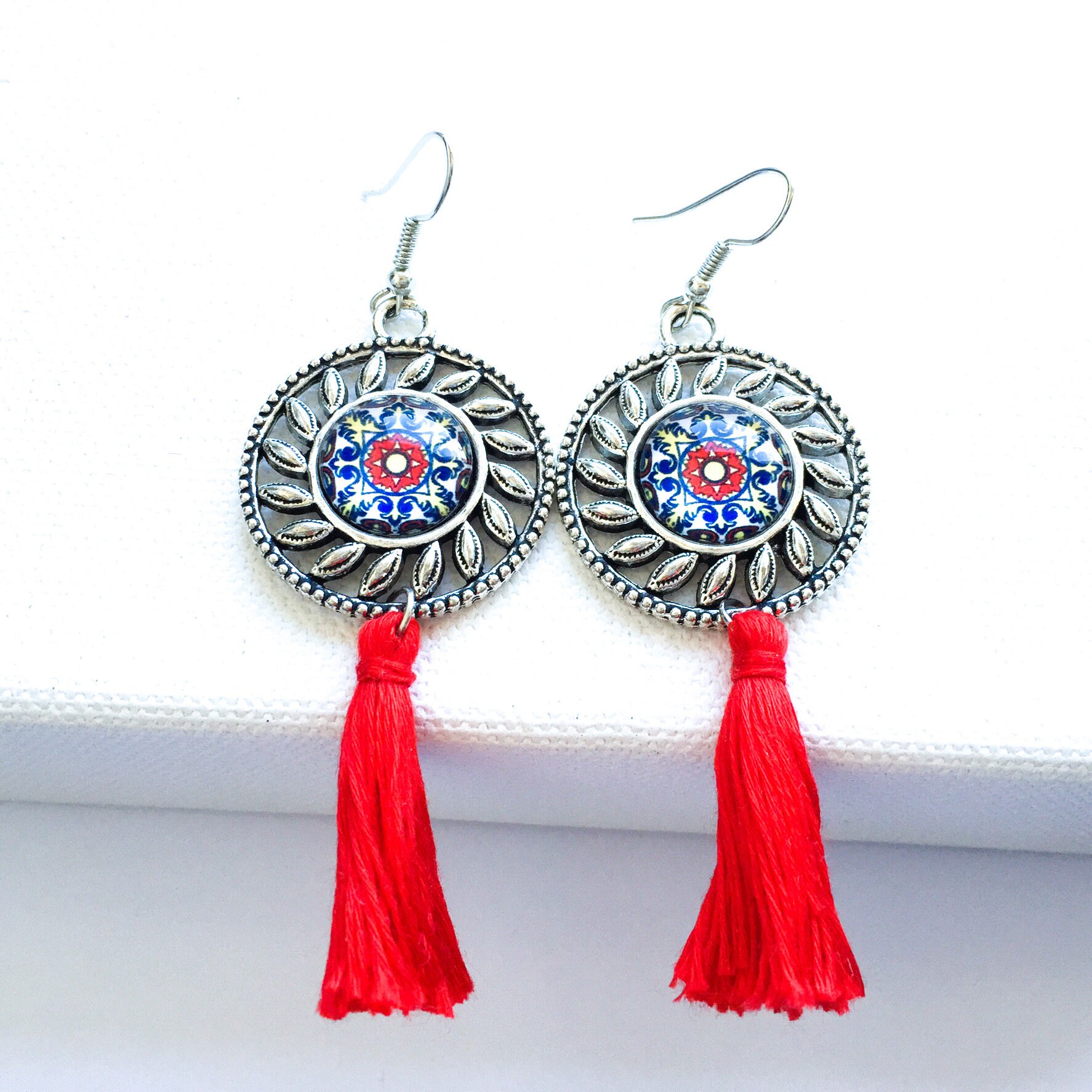 Portuguese Tiles EARRINGS Portuguese Jewelry Lisbon Portugal Etsy