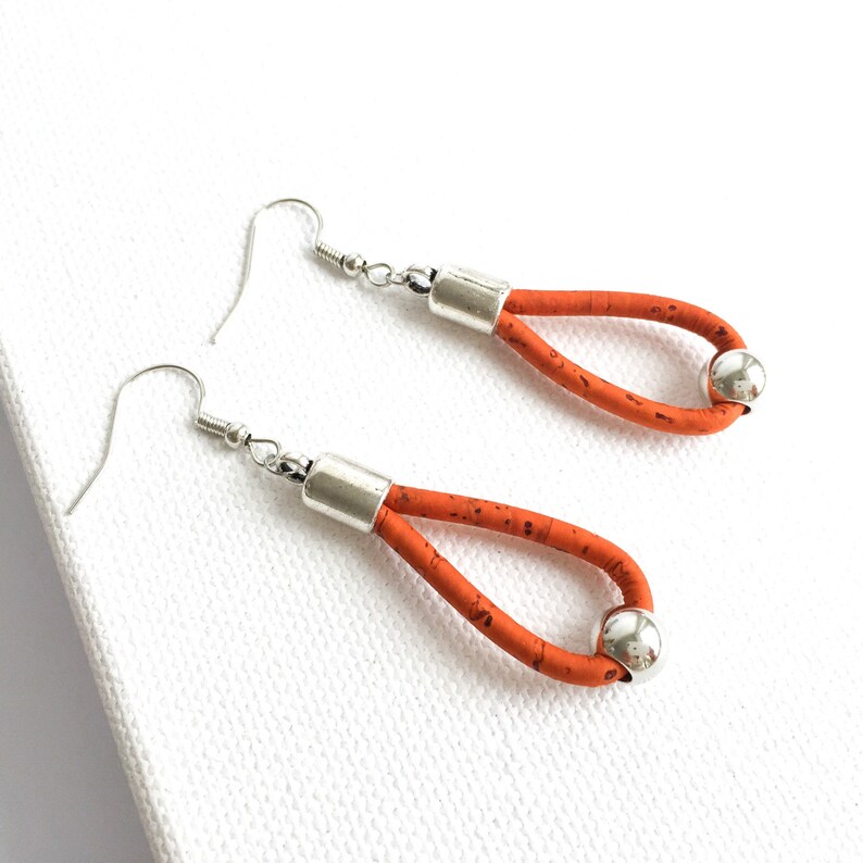 Portuguese Cork EARRINGS, Vegan Cork Jewelry, Eco Friendly Gifts for Women, Portugal Jewelry
