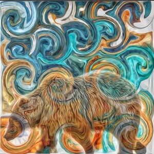 Greeting card Bear Walk