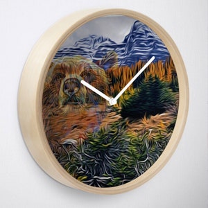 Reloj de pared decorativo con arte original, regalo único de inauguración, regalo de boda, arte de pared, regalo de decoración del hogar personalizado imagen 2