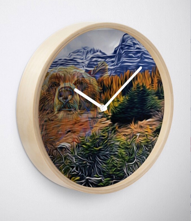 Reloj de pared decorativo con arte original, regalo único de inauguración, regalo de boda, arte de pared, regalo de decoración del hogar personalizado imagen 2