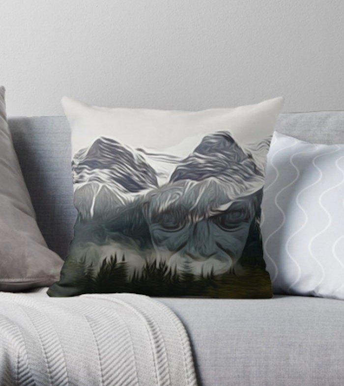 Throw Pillow Mountain Watcher Home Decor Trees - Mountain Home Decor Pillows Throw Pillow Mountain Watcher Home Decor Trees - Mountain Home Decor Pillows