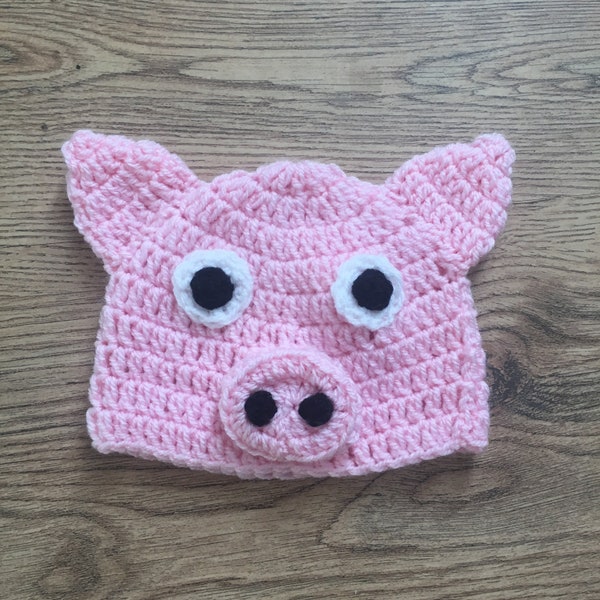 Pig Crochet Beanie Hat Pattern