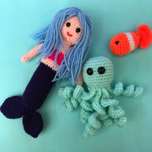 Mermaid, Octopus and Fish Amigurumi Crochet Pattern