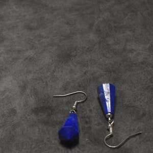 Handcrafted Lapis Lazuli Dangle and Drop Earrings in Sterling Silver by Afghan Artisans | Ethereal Cascades | Natural Gemstone Jewelry Gift