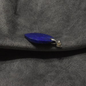 Natural Deep Blue Lapis Elegance | Handcrafted Lapis Lazuli Drop-Shaped Pendant Necklace with Sterling Silver Hook | Gemstone Jewelry Gift