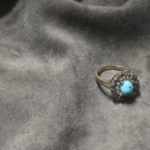 Turquoise Treasures | Handcrafted Turquoise Stone in 925 Sterling Silver Ring by Afghan Artists | Natural Gemstone Jewelry Gift for Her