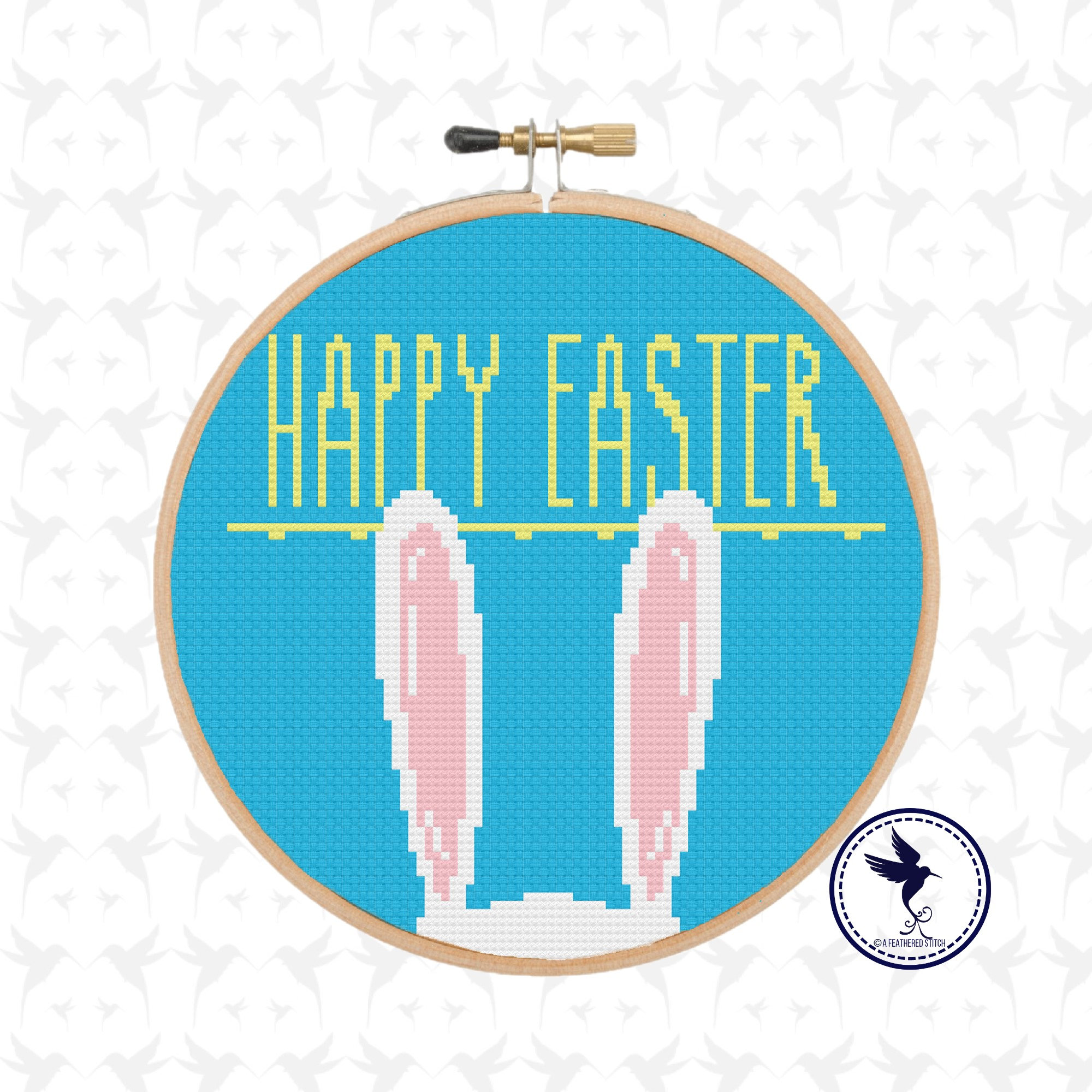 Happy Easter Bunny Ears | PDF Cross Stitch Pattern - Etsy