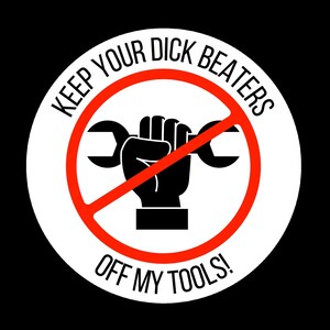 Mechanic Gift Funny Mens Gift Stickers Tool Box Sticker Hands off Set ...