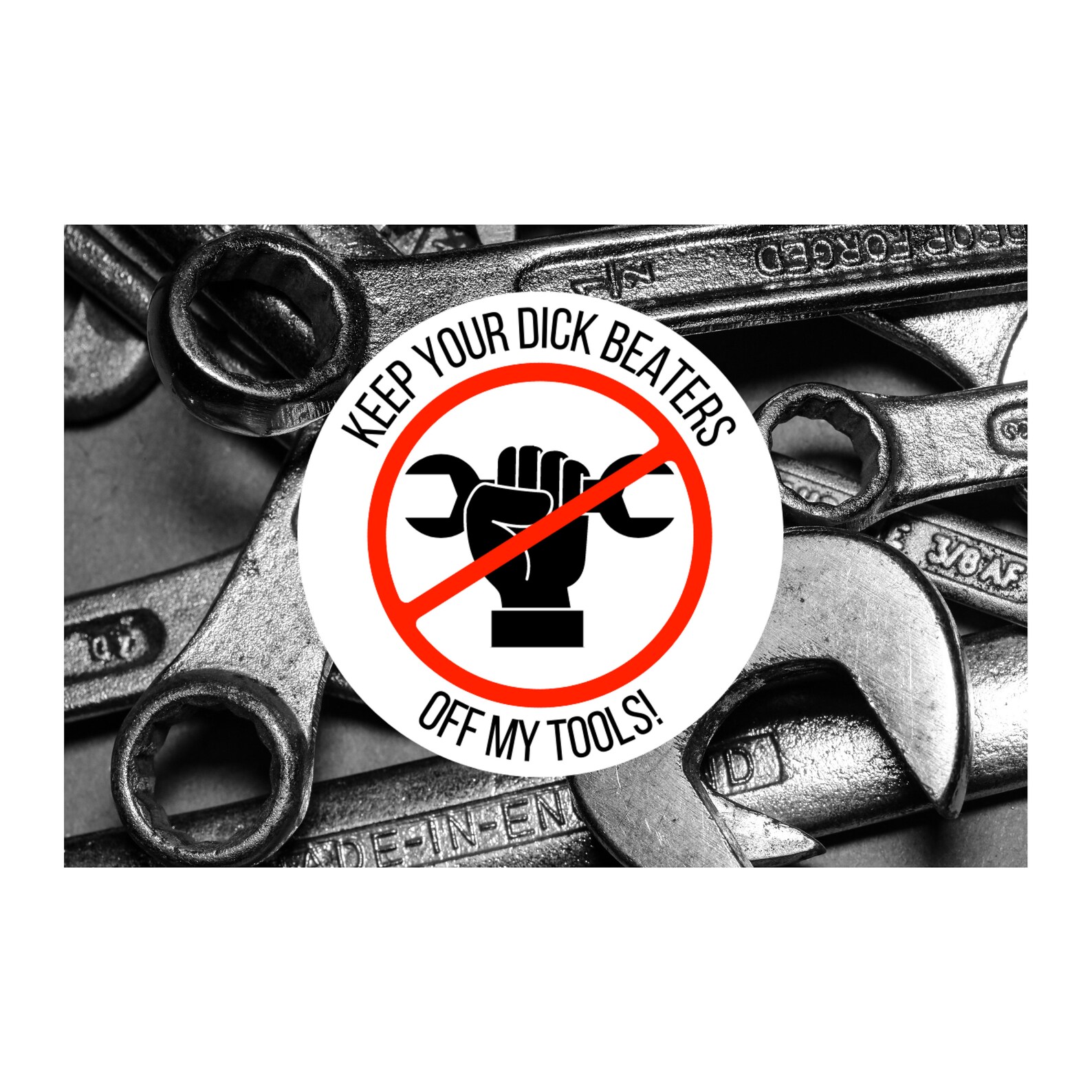 Mechanic Gift Funny Mens Gift Stickers Tool Box Sticker Hands off Set ...