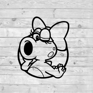 Birdo SVG, sofortiger Download, Svg Png Dxf, Cricut, Cameo, Silhouette, Vinyl-Design, Hitze-Presse-Datei, Super Mario,