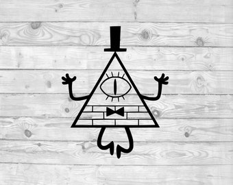 Bill Cipher SVG, instant download, svg png dxf, cricut, cameo, silhouette, vinyl design, heat press file, Gravity Falls