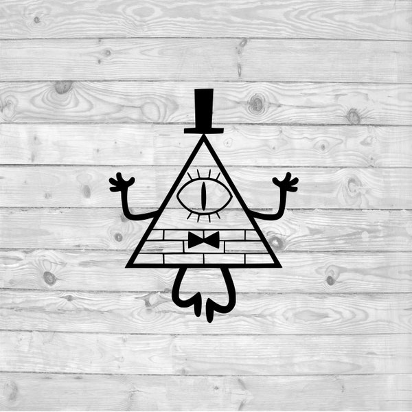 Bill Cipher SVG, instant download, svg png dxf, cricut, cameo, silhouette, vinyl design, heat press file, Gravity Falls