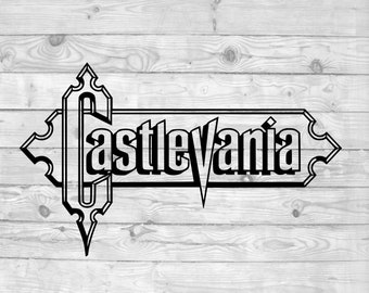 Castlevania Logo SVG, instant download, svg png dxf, cricut, cameo, silhouette, vinyl design, heat press file,nintendo, retro, 8 bit