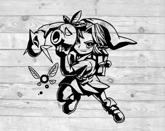 The Legend of Zelda Link SVG, instant download, svg png dxf, cricut, cameo, silhouette, vinyl design, heat press file,  Majora's Mask