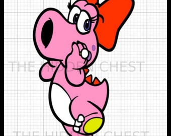 Birdo layered  SVG, instant download, svg png dxf, cricut, cameo, silhouette, vinyl design, heat press file,  Super mario,