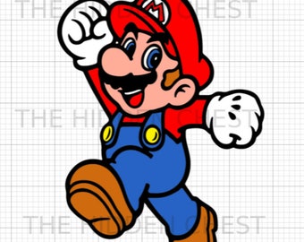 Mario layered  SVG, instant download, svg png dxf, cricut, cameo, silhouette, vinyl design, heat press file,  Super mario,