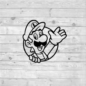 Luigi SVG, sofortiger Download, SVG, PNG, Dxf, Cricut, Cameo, Silhouette, Vinyl-Design, Transferpresse, Mario,