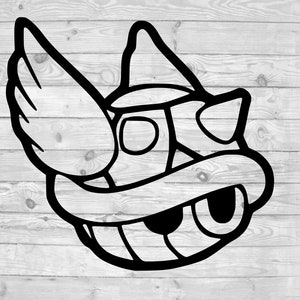 Mario Kart Blue Turtle Shell SVG, descarga instantánea, svg png dxf, cricut, cameo, silueta, diseño de vinilo, archivo de prensa de calor, Super mario,