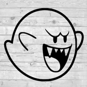 Boo the ghost SVG, instant download, svg png dxf, Cricut, Kamee, Silhouette, Vinyl Design, Heat Press Datei, Super Mario,