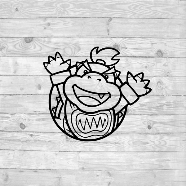 Bowser Jr. SVG, instant download, svg png dxf, cricut, cameo, silhouette, vinyl design, heat press file,  Super mario,