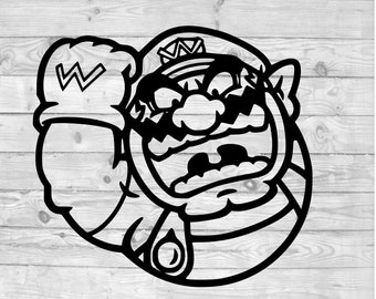 Wario SVG, instant download, svg png dxf, cricut, cameo, silhouette, vinyl design, heat press file