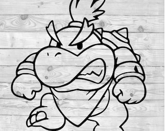 Bowser Jr. SVG, instant download, svg png dxf, cricut, cameo, silhouette, vinyl design, heat press file,  Super mario,