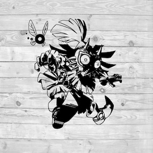 The Legend of Zelda Skull Kid SVG, instant download, svg png dxf, cricut, cameo, silhouette, vinyl design, heat press file,  Majora&#39;s Mask
