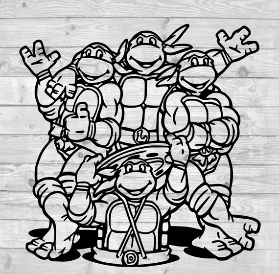 Download Teenage Mutant Ninja Turtles Group Svg Instant Download Svg Etsy