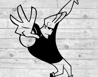 Johnny Bravo SVG, instant download, svg png dxf, cricut, cameo, silhouette, vinyl design, heat press file,