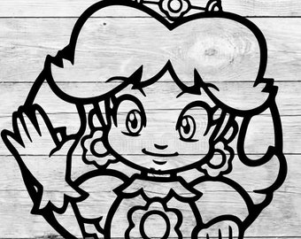Gänseblümchen SVG, sofortiger download, SVG, Png, Dxf, Cricut, Cameo, Silhouette, Vinyl-Design, Transferpresse, Mario, Prinzessin Peach, rosalina