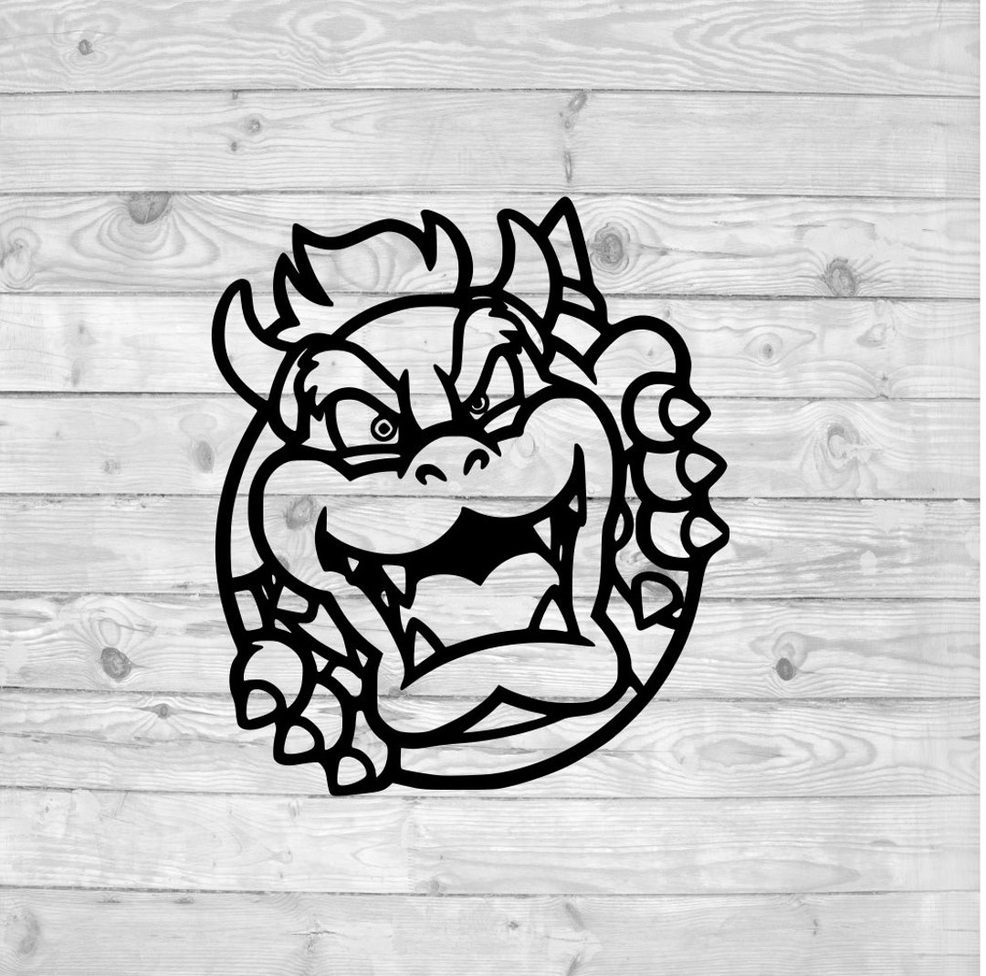 Bowser Canvas Face Svg, Super Mario Svg, Funny Mario Svg, Ma - Inspire  Uplift