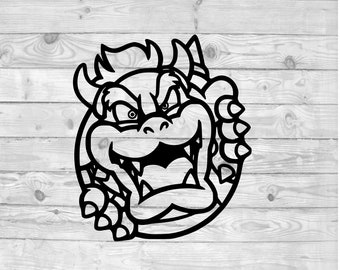 Super Mario SVG DXF EPS Png Illustrator. Bowser -  Singapore