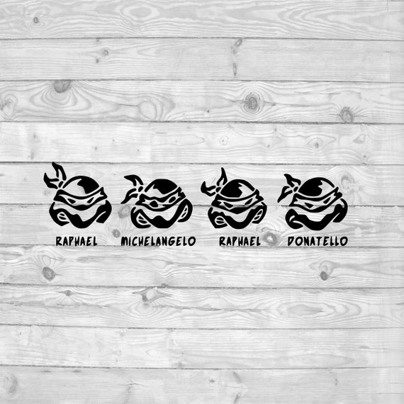 Teenage Mutant Ninja Turtles Comic Heads Svg Instant Etsy