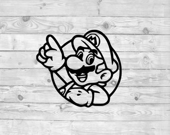 Mario SVG, instant download, svg png dxf, cricut, cameo, silhouette, vinyl design, heat press file,  Super mario,
