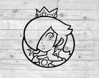 Rosalina SVG, descarga instantánea, svg png dxf, cricut, cameo, silueta, diseño de vinilo, archivo de prensa de calor, mario,
