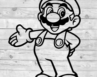 Mario SVG, instant download, svg png dxf, cricut, cameo, silhouette, vinyl design, heat press file,